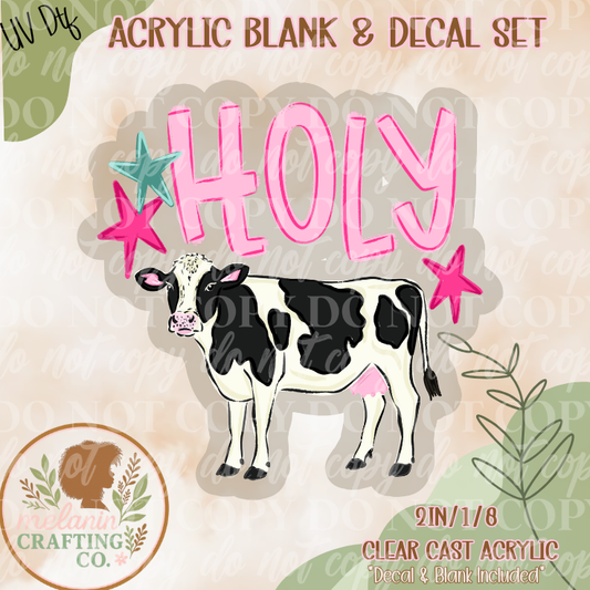 Holy Cow UV DTF Acrylic Blank Set
