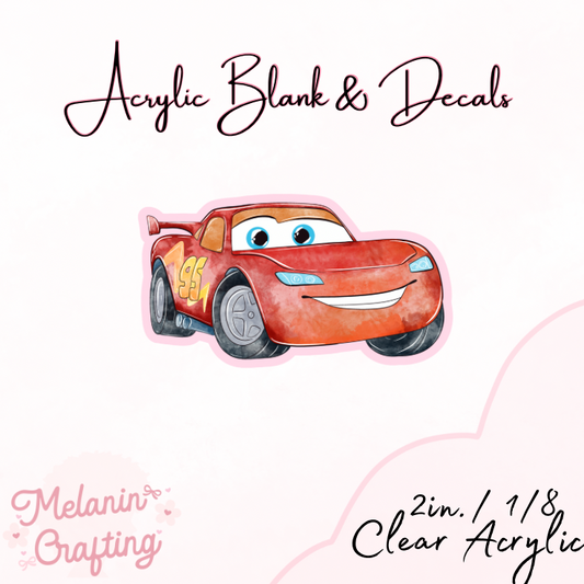 Red Car Acrylic Blank & Decal Set