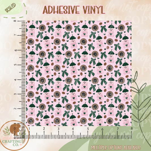 Light Pink Love Starbies Bear Adhesive Vinyl