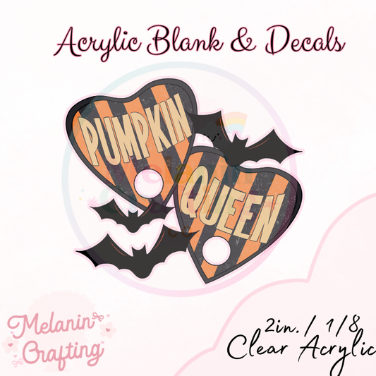 Pumpkin Queen Acrylic Blank & Decal Set