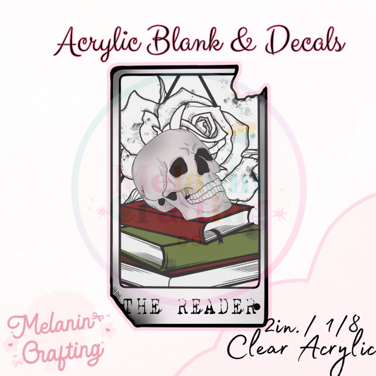 The Reader Tarrot Card Acrylic Blank & Decal Set