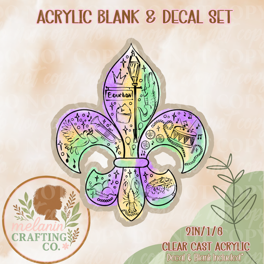 Bayou Fleur Acrylic Blank & Decal Set