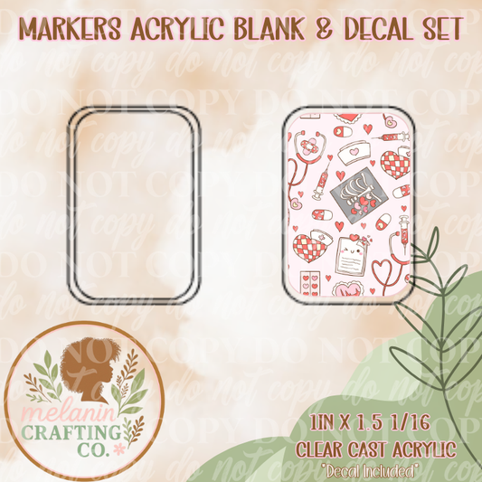 Radiology Heart X-Ray Markers Decal Included)