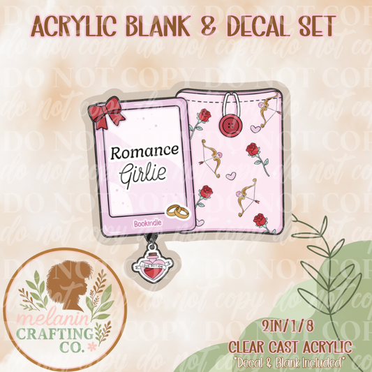 Romance Girlie Kindle Acrylic Blank & Decal Set