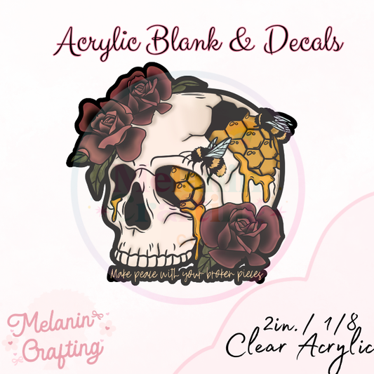 Make Pieces Acrylic Blank & Decal Set