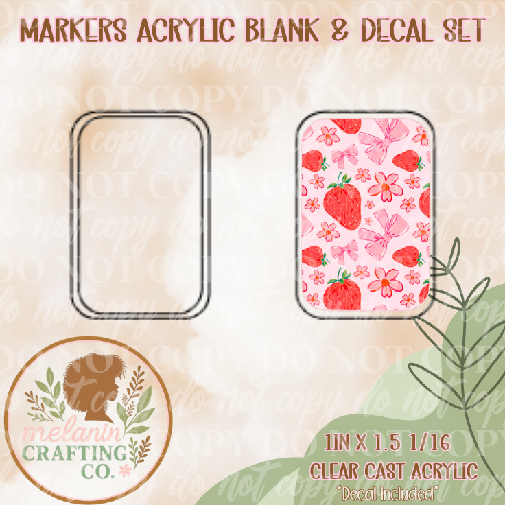 Strawberry Bows X-Ray Markers Decal Included)