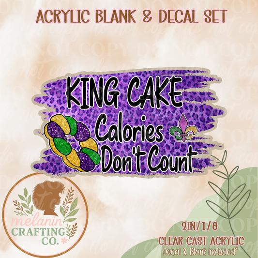 King Cake Acrylic Blank & Decal Set