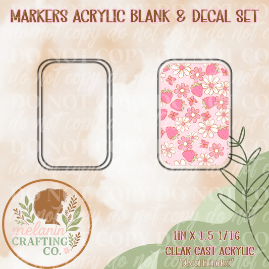 Strawberry Sunflower X-Ray Markers Decal Included)