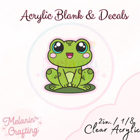 Baby Frog Acrylic Blank & Decal Set