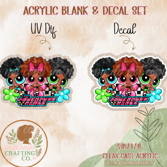 Floral PPG Brown Acrylic Blank & Decal