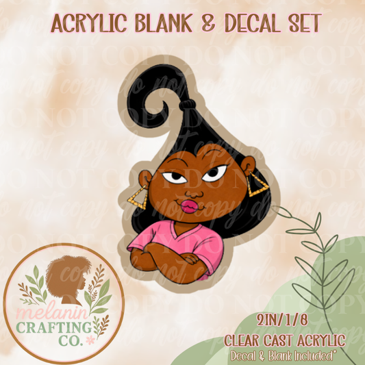 Nurse Dijonay Acrylic Blank & Decal Set