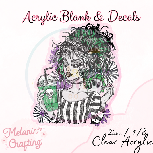Beetle Girl Acrylic Blank & Decal Set