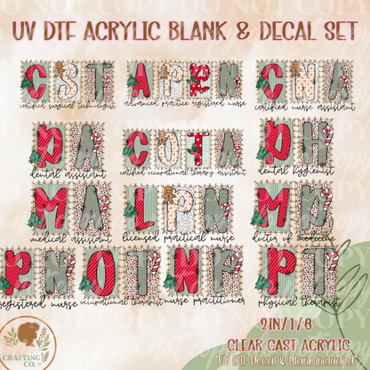Festive Occupation UV DTF Acrylic Blank & Decal Set