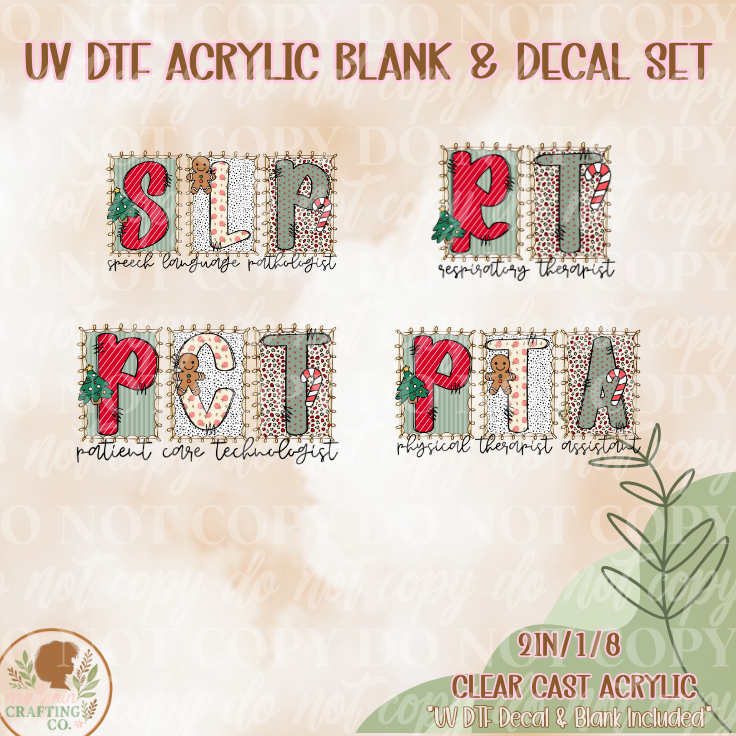 Festive Occupation UV DTF Acrylic Blank & Decal Set