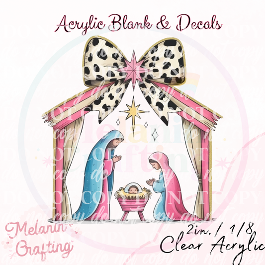 Birth of Christ Acrylic Blank & Decal Set