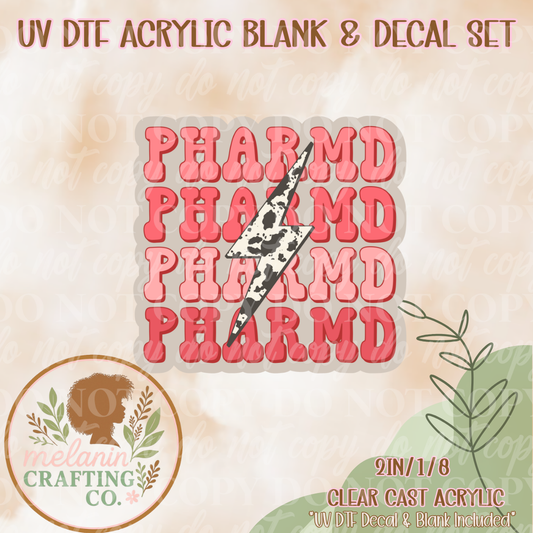 PharMD Western UV Dtf Acrylic Blank & Decal Set