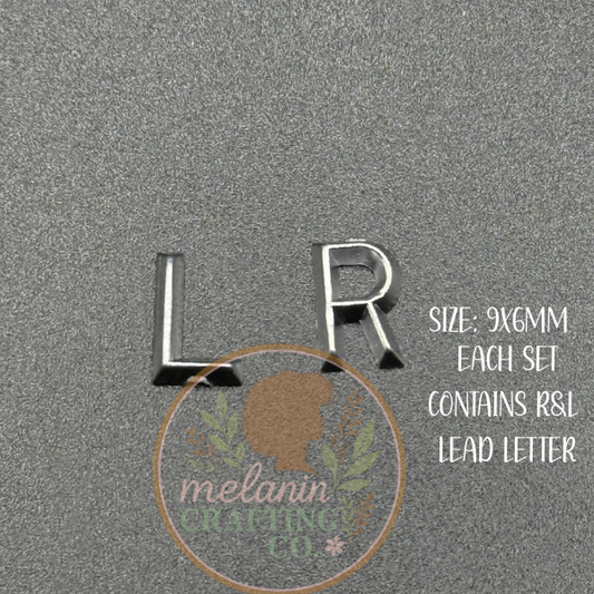 R & L Lead Letters Set