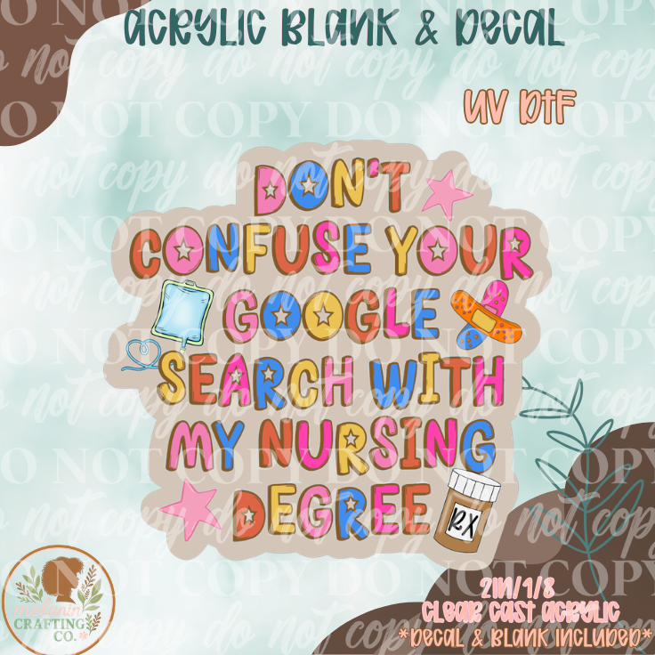 Confuse Degree UV DTF Acrylic Blank Set