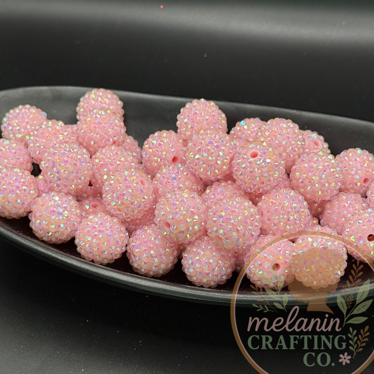 20mm Pastel Pink Bubblegum Beads