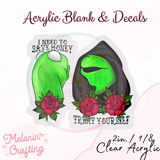 Evil Kermit Acrylic Blank & Decal Set