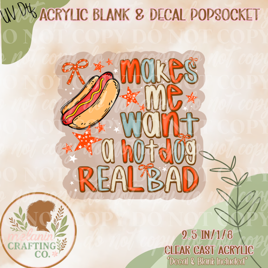 Hotdog Real Bad UV DTF Acrylic Blank Set