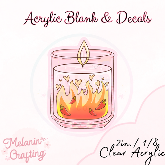 Smut Candle Acrylic Blank & Decal Set