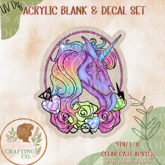 Thestral Unicorn UV DTF Acrylic Blank Set