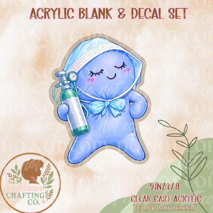 Glove Doll 02 Acrylic Blank & Decal Set