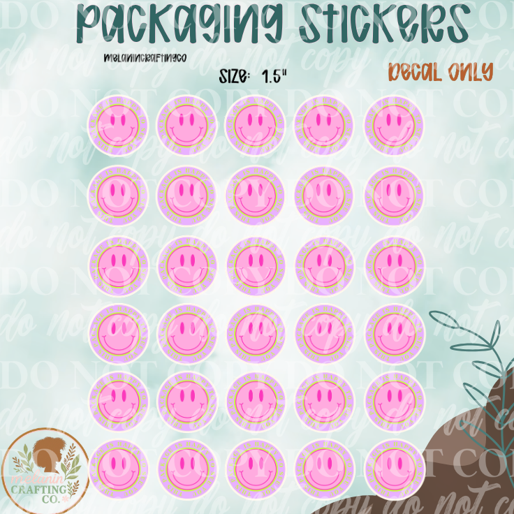 Smiley Packaging Stickers