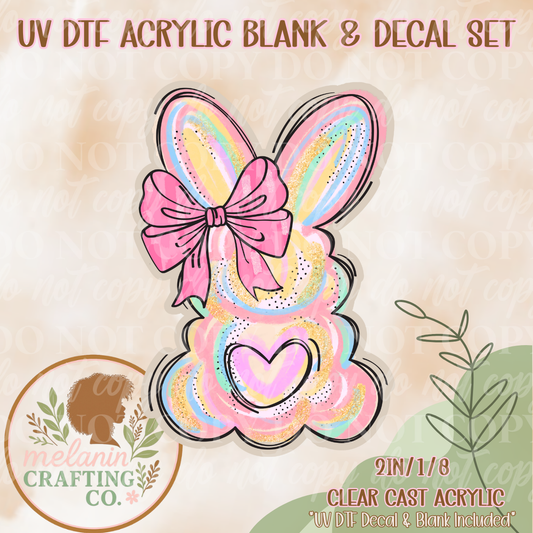 Pretty In Pastels UV Dtf Acrylic Blank & Decal Set