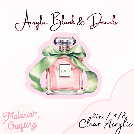 1908 Perfume Acrylic Blank & Decal Set