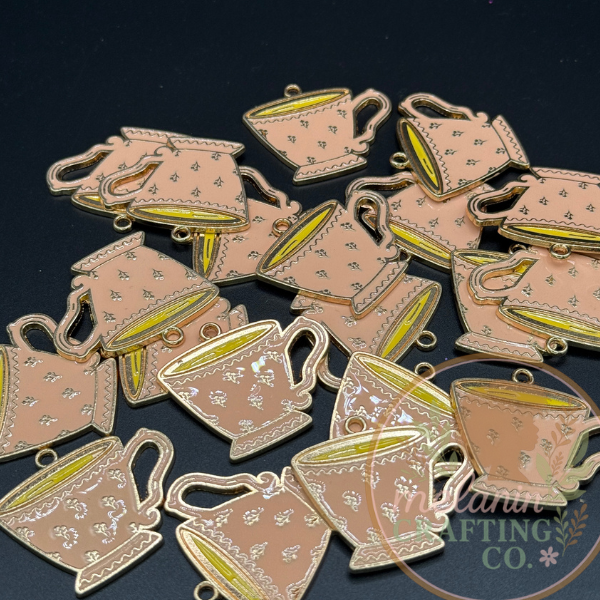 Coffee Cup Enamel Charm