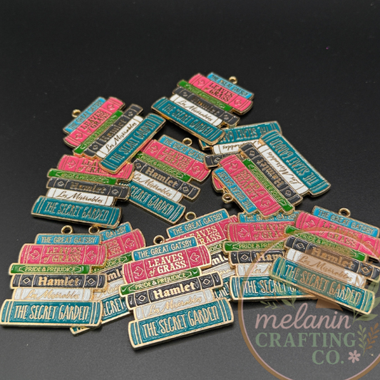 Bookstakck Enamel Charm