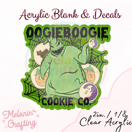 Ooogie Boogie Cookie CO Acrylic Blank & Decal Set