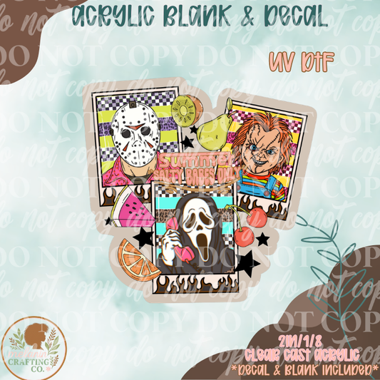 Spooky Summer Babes UV DTF Acrylic Blank Set
