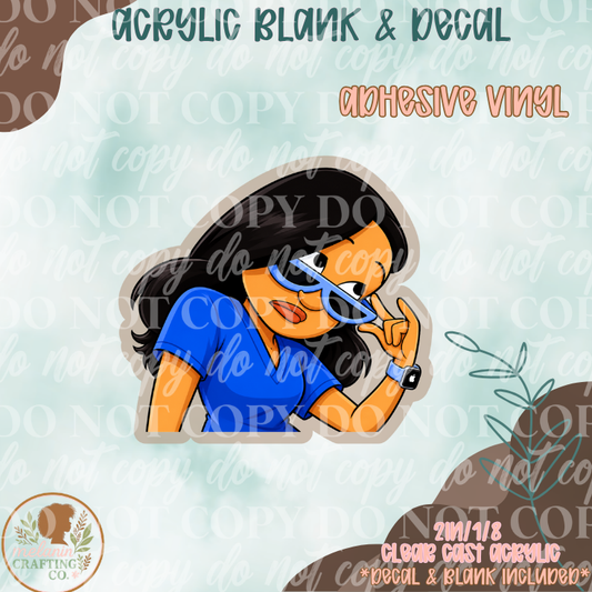 Penny P Nurse Acrylic Blank & Decal Set