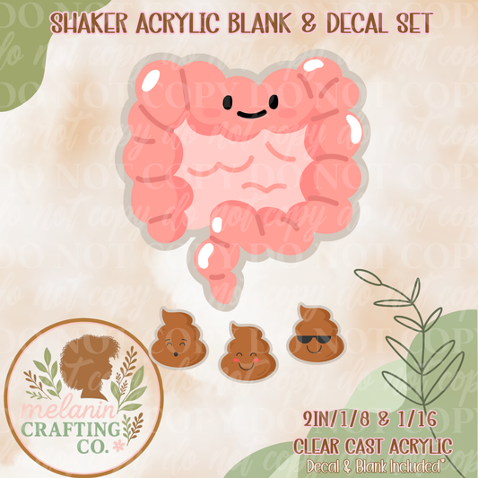 Intestines Acrylic Blank & Shaker Set