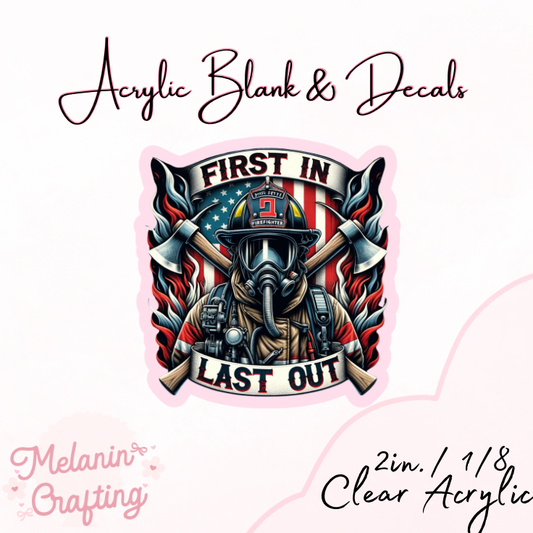 Firefighter Pride Acrylic Blank & Decal Set
