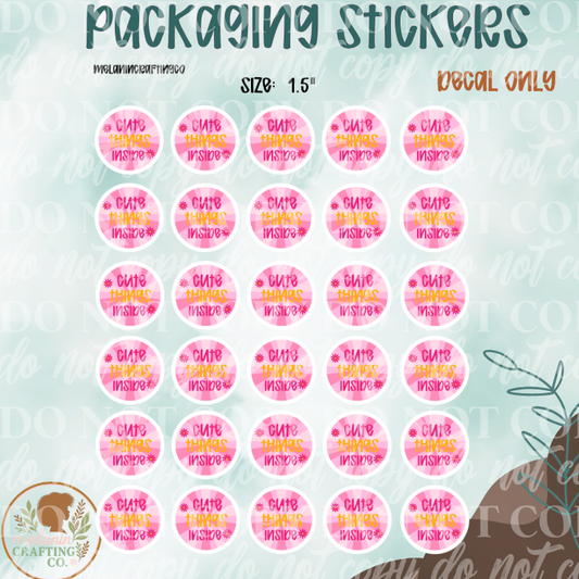 Cute Things Inside Packaging Stickers