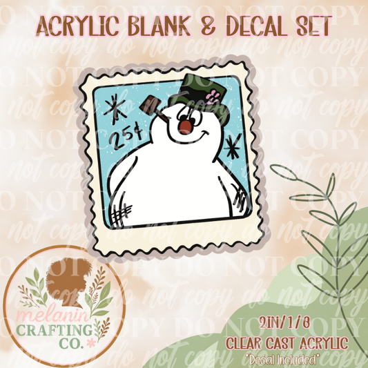 Stamp Frosty Acrylic Blank & Decal Set