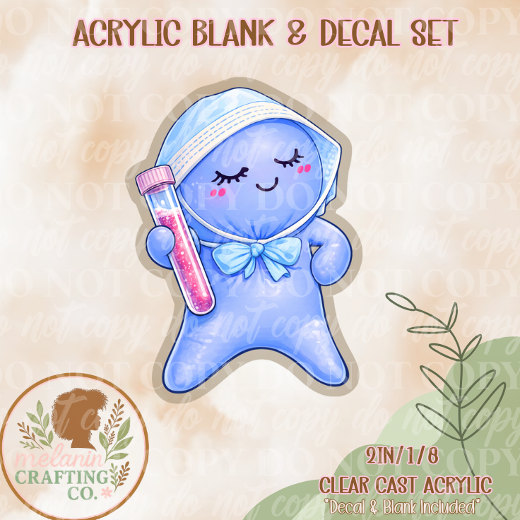 Glove Doll Lab Acrylic Blank & Decal Set