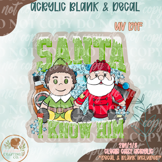 Santa, I Know Him! UV DTF Acrylic Blank Set
