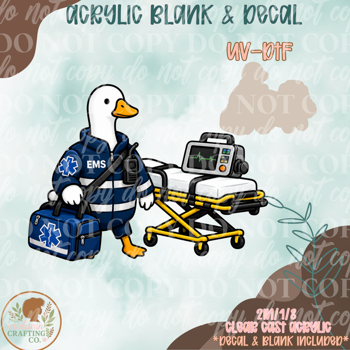 EMT Goose UV DTF Acrylic Blank Set