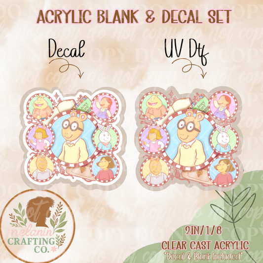 A & The Gang Acrylic Blank & Decal Set