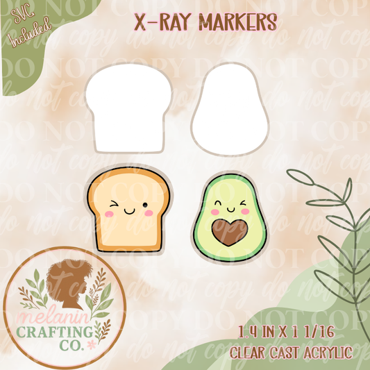 Avocado & Toast X-Ray Markers (Decal Included)