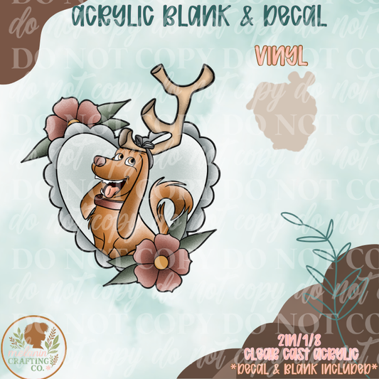 Max Heart Acrylic Blank & Decal Set