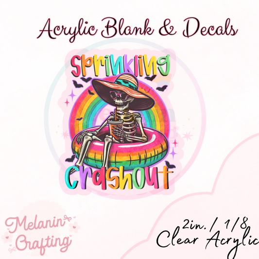 Sprinkling Crash out Acrylic Blank & Decal Set