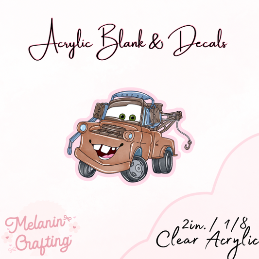 Tow Truck Acrylic Blank & Decal Set