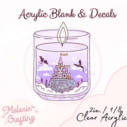 Fantasy Candle Acrylic Blank & Decal Set