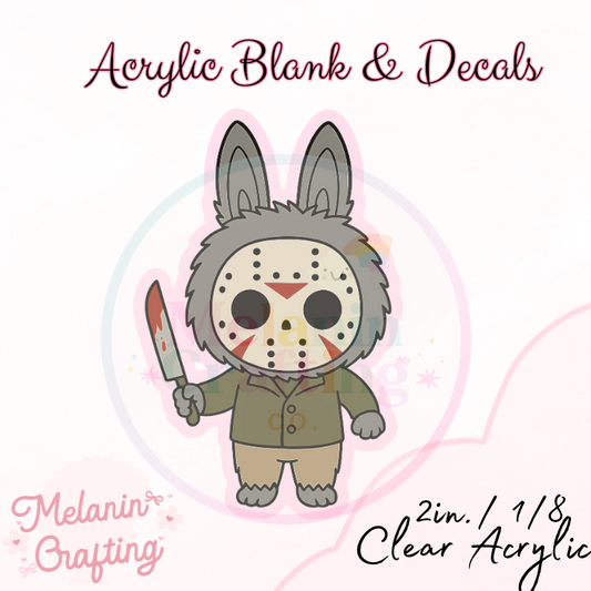 Labubu Jason Acrylic Blank & Decal Set